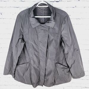 ARMANI COLLEZIONI | water repellent lightweight cinch waist zip jacket